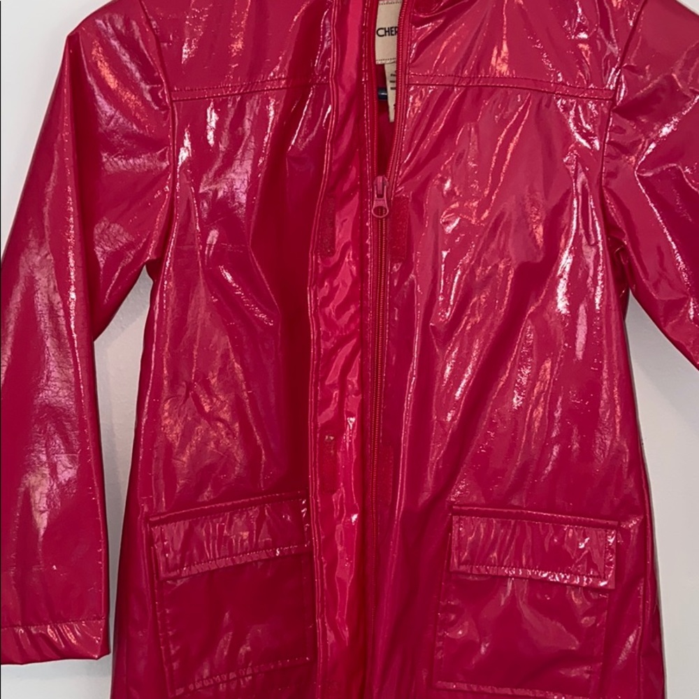Shiny pink rain jacket! - Picture 3 of 5